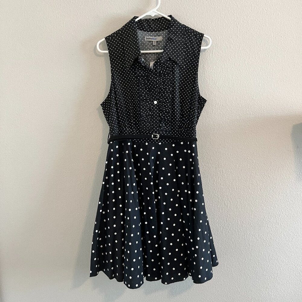 Bailey Blue Vintage Inspired Polka Dot Dress - XL (NWT)